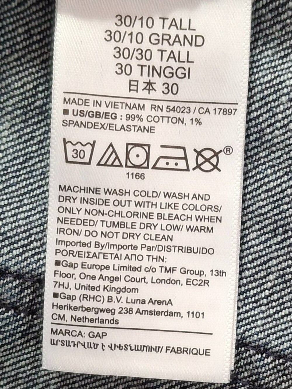 NWT Gap Girlfriend Jeans Womens Tall Dark Wash Mid Rise Tapered | Size 30 - Picture 6 of 13